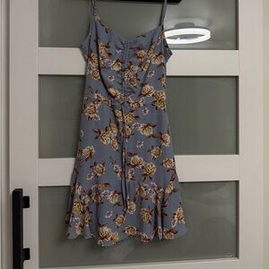 Chic Floral Midi Dress with Spaghetti Straps